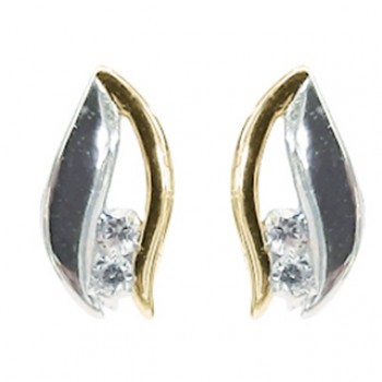 Boucles d'oreilles en argent, zircon, SI0267BO2T